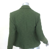 L'Agence Brooke Double-Breasted Cropped Tweed Blazer Dark Moss Size 00