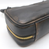 Miu Miu Beau Small Shoulder Bag Coffee Distressed Leather NEW