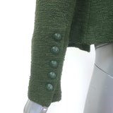 L'Agence Brooke Double-Breasted Cropped Tweed Blazer Dark Moss Size 00