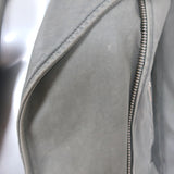 IRO Ashville Leather Motorcycle Jacket Gray Size 34