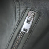 IRO Ashville Leather Motorcycle Jacket Gray Size 34