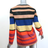 Dries Van Noten Striped Metallic Knit Top Gold/Multicolor Size Extra Small