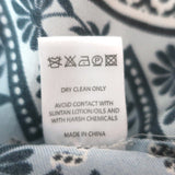 Saloni Zawe Belted Midi Skirt Porcelain Safari Print Silk Twill Size US 2