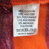 Dries Van Noten Striped Metallic Knit Top Gold/Multicolor Size Extra Small