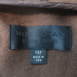 Nili Lotan Samara oversized hooded poncho in brown wool-blend, authentic pre-owned, gently worn luxury piece