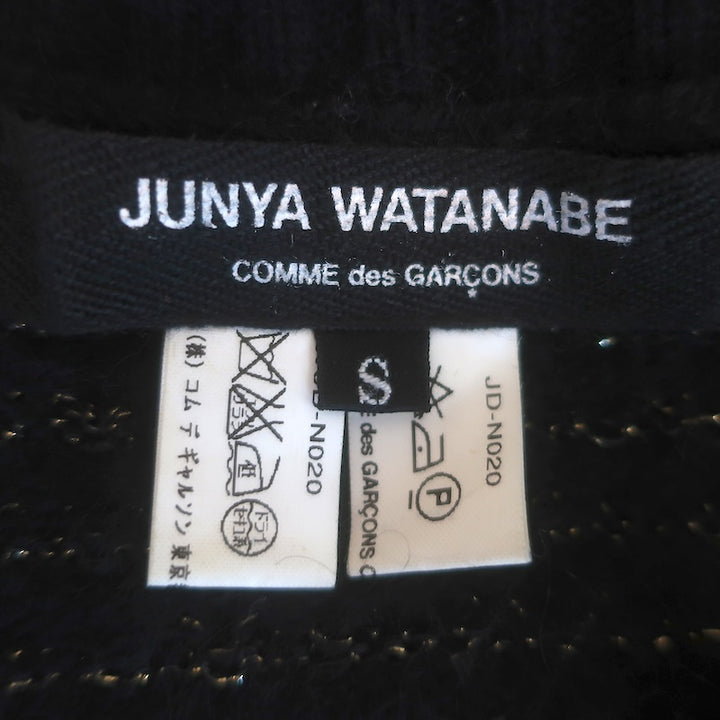 Junya Watanabe Comme des Garcons Metallic Knit Cardigan Black/Gold Size Small