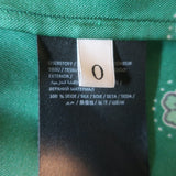 Dorothee Schumacher Paisley Power Blouse Green Silk Size 0 Long Sleeve Top NEW