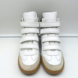 Isabel Marant Bilsy High Top Sneakers White Leather Size 38 NEW