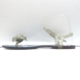 Chanel Camellia Thong Ankle Strap Jelly Sandals Silver Glitter Size 41