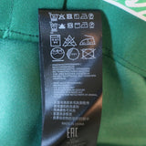 Dorothee Schumacher Paisley Power Blouse Green Silk Size 0 Long Sleeve Top NEW