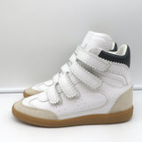Isabel Marant Bilsy High Top Sneakers White Leather Size 38 NEW