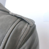 IRO Ashville Leather Motorcycle Jacket Gray Size 34