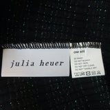 Julia Heuer Long Sleeve Top Black/Multi Lurex Ribbed Cotton Knit One Size