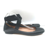 Chloe Crisscross Ankle Strap Ballet Flats Black Leather Size 40