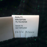Julia Heuer Long Sleeve Top Black/Multi Lurex Ribbed Cotton Knit One Size