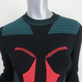 Louis Vuitton Trompe L'Oeil Bustier Sweater Black Stretch Wool Size Medium