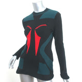 Louis Vuitton Trompe L'Oeil Bustier Sweater Black Stretch Wool Size Medium