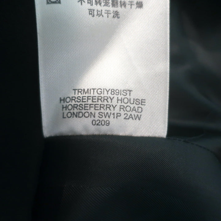 Burberry London double-breasted peacoat in black wool-cashmere, size US 6, pre-owned, gently worn