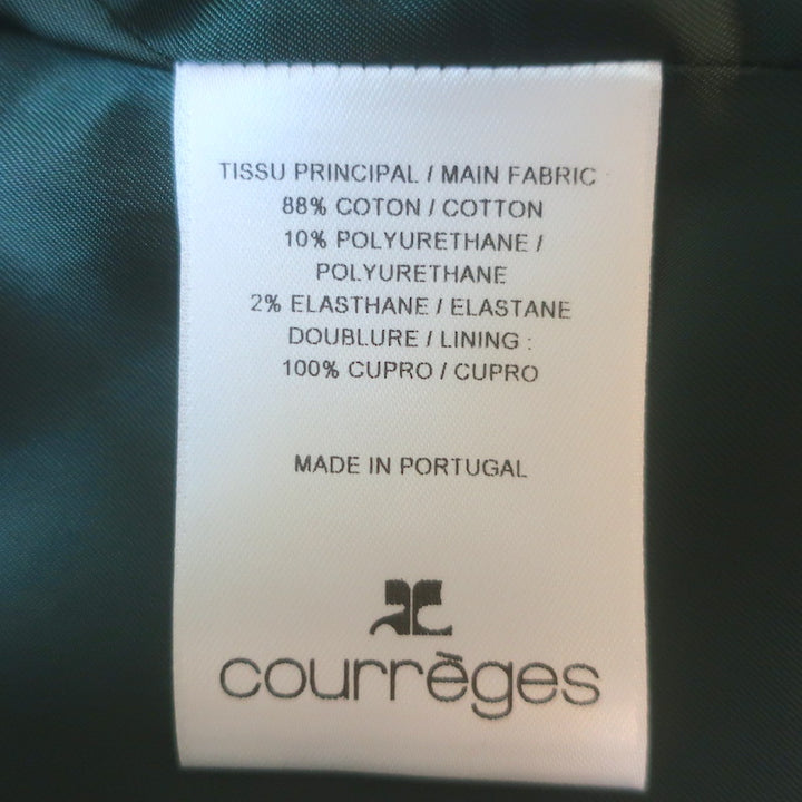 Courreges Re-Edition Vinyl Trench Coat Forest Green Size 36