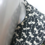 Zimmermann Flounce Neck Midi Tank Dress Black Floral Print Ruffled Silk Size 0