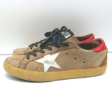 Golden Goose Superstar Sneakers Brown Nubuck Leather with White Star Size 39