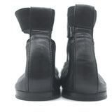 Chloe Crisscross Ankle Strap Ballet Flats Black Leather Size 40