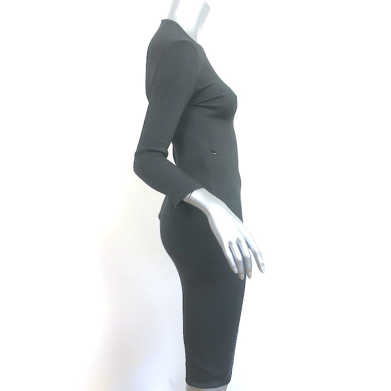 The Row Drista Sheath Dress Dark Gray Stretch Jersey Size 0