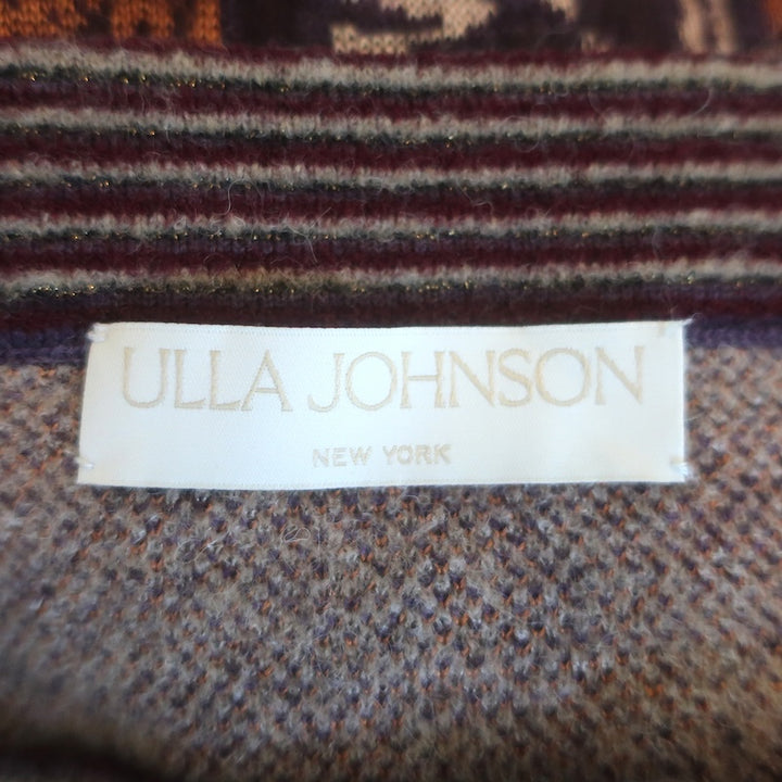 Ulla Johnson Helene Jacquard Knit Midi Skirt Multicolor Wool-Blend Size Petite