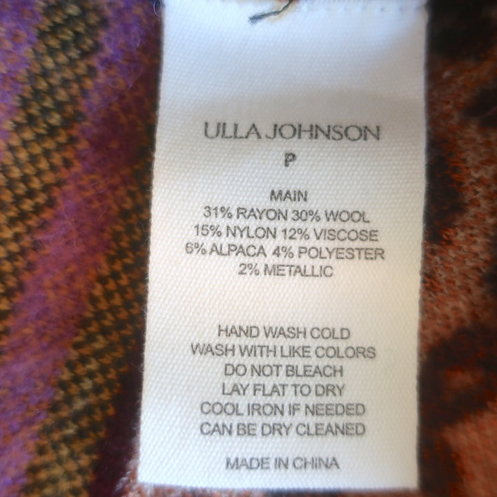 Ulla Johnson Helene Jacquard Knit Midi Skirt Multicolor Wool-Blend Size Petite