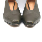 Bottega Veneta Two-Tone Pumps Dark Olive & Black Size 37.5