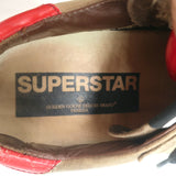 Golden Goose Superstar Sneakers Brown Nubuck Leather with White Star Size 39