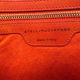 Stella McCartney Woven Falabella Tote Orange Faux Leather Medium Shoulder Bag