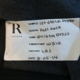 The Row Drista Sheath Dress Dark Gray Stretch Jersey Size 0