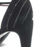 Vintage Chanel 03A Crisscross Ankle Strap Sandals Black Suede Size 39.5
