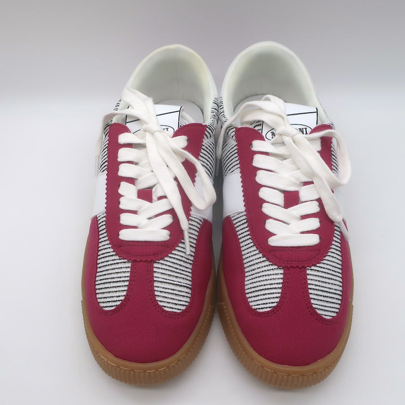 Missoni Sport Retro Low Top Platform Sneakers Fuchsia Suede Size 8.5 NEW