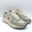 Golden Goose Running Sole Sneakers Silver Leather & Gray Suede Size 38