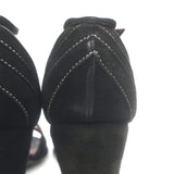Vintage Chanel 03A Crisscross Ankle Strap Sandals Black Suede Size 39.5