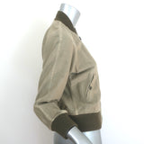 R13 Shrunken Flight Jacket Light Olive Cotton-Hemp Size Small