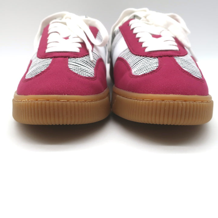 Missoni Sport Retro Low Top Platform Sneakers Fuchsia Suede Size 8.5 NEW