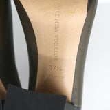 Bottega Veneta Two-Tone Pumps Dark Olive & Black Size 37.5