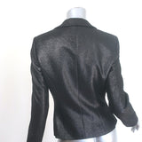 Vivienne Westwood glittery black three-button blazer (polyester-elastane), authentic pre-owned luxury jacket