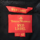 Vivienne Westwood black glitter blazer, three-button stretch jacket, authentic pre-owned luxury