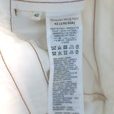 Alexander McQueen Belted Midi Dress White Denim Size 42