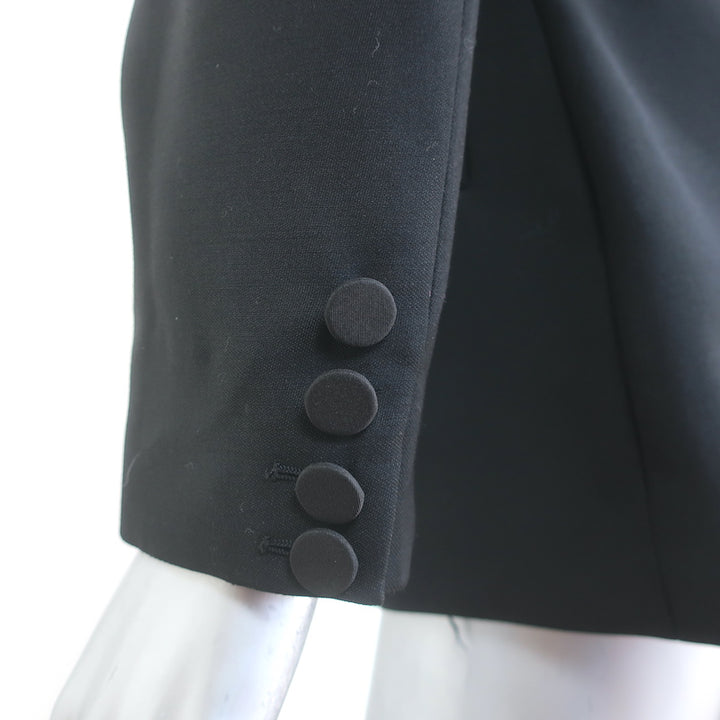 Blaze First Class Charmer Double Breasted Blazer Black Wool-Mohair Size III