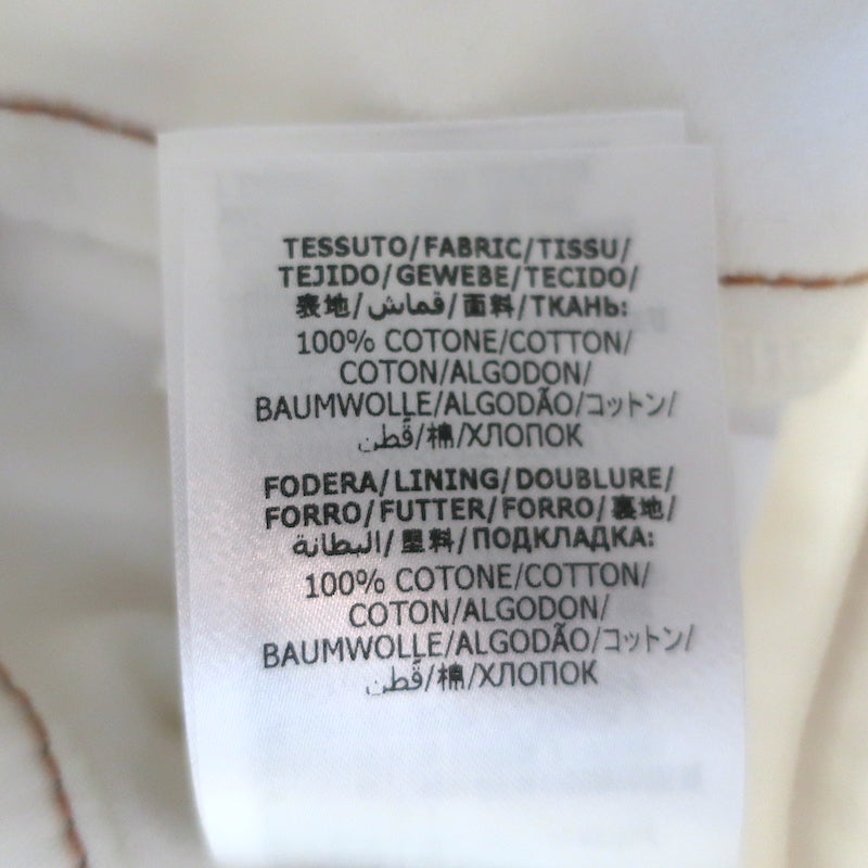 Alexander McQueen Belted Midi Dress White Denim Size 42