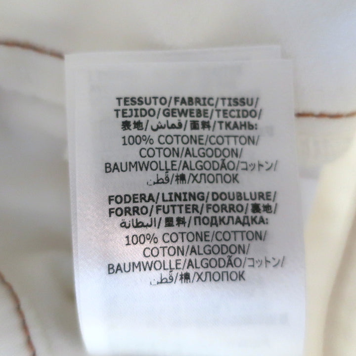 Alexander McQueen Belted Midi Dress White Denim Size 42