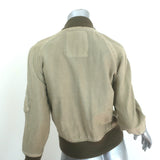 R13 Shrunken Flight Jacket Light Olive Cotton-Hemp Size Small