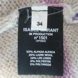Isabel Marant Etoile Glowy Striped Sweater Lilac/Cream Alpaca-Blend Size 34
