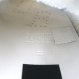 Golden Goose Running Sole Sneakers Silver Leather & Gray Suede Size 38