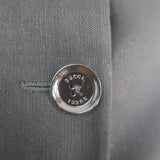 Gucci button-front jacket in black stretch hemp (size 44), authentic pre-owned luxury with light wear